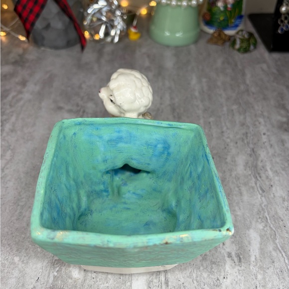 Vintage Ceramic Lamb Planter Kitsch Plant Sheep - Picture 5 of 8